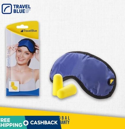 TRAVEL BLUE COMFORT SET EYE MASK AND EARPLUGS - TB451