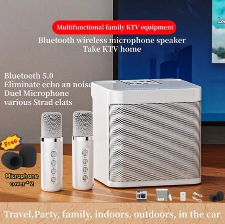 Wireless Microphone Bluetooth Portable Stereo Family Party Ktv Equipment Audio Car/Outdoor/Indoor
