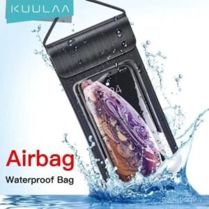 KUULAA Air Bag Waterproof Phone Pouch Underwater TPU Case Swimming Diving Phone Case For any phone